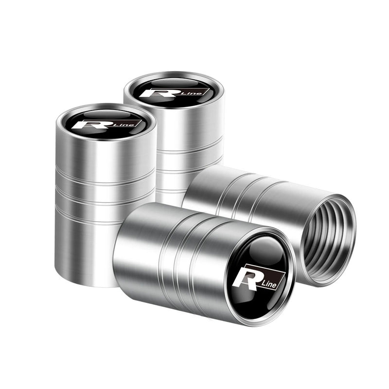 Bouchon Valve Volkswagen Aluminium argent - packshot studio - Becquet Voiture