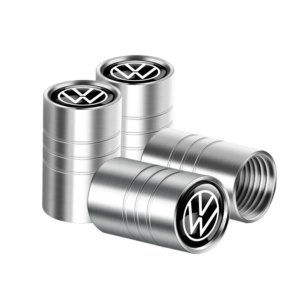 Bouchon Valve Volkswagen Aluminium argent - vue de face - Becquet Voiture