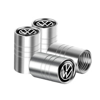 Bouchon Valve Volkswagen Aluminium argent - vue de face - Becquet Voiture