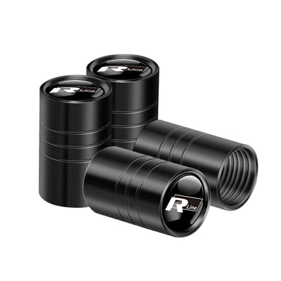 Bouchon Valve Volkswagen Aluminium noir - packshot studio - Becquet Voiture