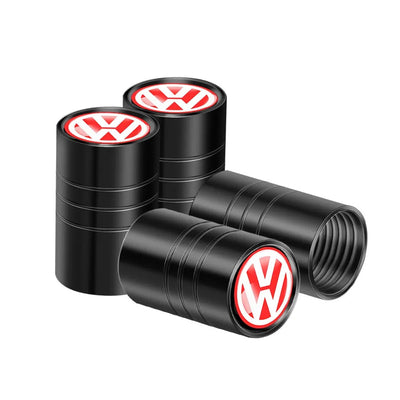 Bouchon Valve Volkswagen Aluminium noir - vue de profil - Becquet Voiture