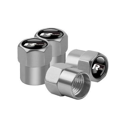 Bouchon Valve Volkswagen métal argent - packshot studio - Becquet Voiture