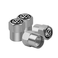 Bouchon Valve Volkswagen métal argent - vue arrière - Becquet Voiture