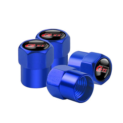 Bouchon Valve Volkswagen métal bleu - vue de trois-quarts - Becquet Voiture