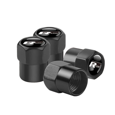 Bouchon Valve Volkswagen métal noir - packshot studio - Becquet Voiture