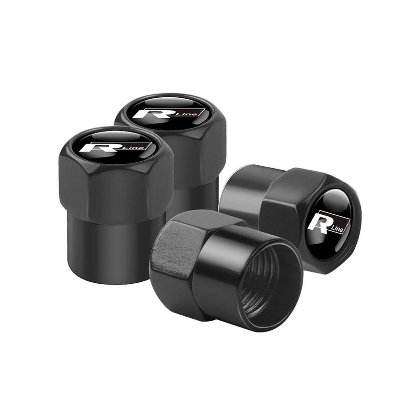 Bouchon Valve Volkswagen métal noir - packshot studio - Becquet Voiture