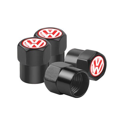 Bouchon Valve Volkswagen métal noir - vue arrière - Becquet Voiture