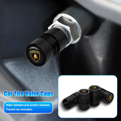 Bouchons de Valve Métal Lamborghini Urus Gallardo Aventador (4 Pièces) - vue arrière - Becquet Voiture