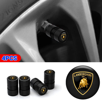 Bouchons de Valve Métal Lamborghini Urus Gallardo Aventador (4 Pièces) - vue de profil - Becquet Voiture