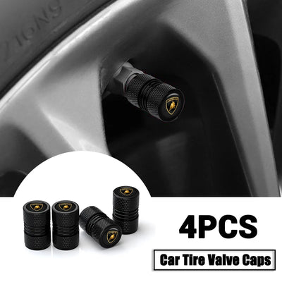 Bouchons de Valve Métal Lamborghini Urus Gallardo Aventador (4 Pièces) - vue de trois-quarts - Becquet Voiture