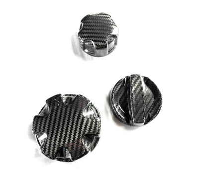 Bouchons Huile Carbone BMW M3 M4 X3M G80 G82 G87 S58 - vue de face - Becquet Voiture