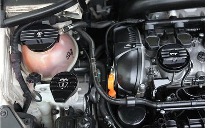 Bouchons Moteur Noirs VW Golf 6 GTI R Scirocco - en situation - Becquet Voiture
