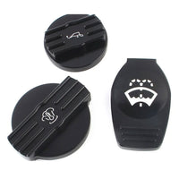 Black Engine Valve Covers VW Golf 6 GTI R Scirocco - top view - Becquet Voiture