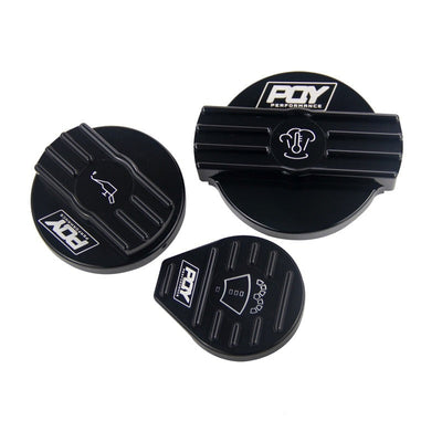 Bouchons Moteur Noirs VW Golf 6 GTI R Scirocco - vue de face - Becquet Voiture