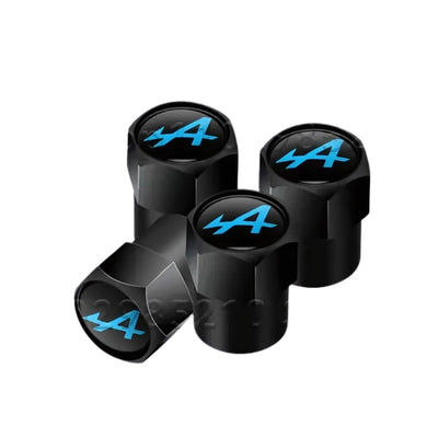 Bouchons Valve Alpine A110 Aluminium - vue de face - Becquet Voiture