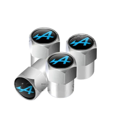 Bouchons Valve Alpine A110 Aluminium - vue de profil - Becquet Voiture