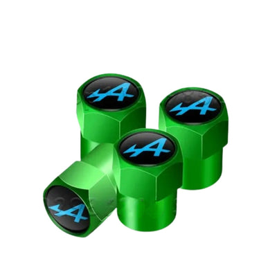 Bouchons Valve Alpine A110 Aluminium - vue de trois-quarts - Becquet Voiture