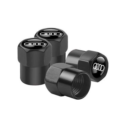 Bouchons Valve Audi RS S-line Aluminium - installé sur véhicule - Becquet Voiture