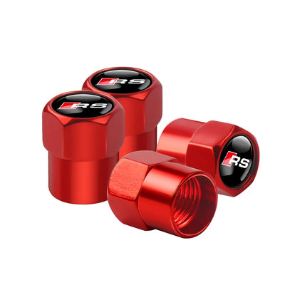 Bouchons Valve Audi RS S-line Aluminium - packshot studio 2 - Becquet Voiture