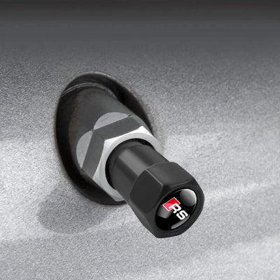 Bouchons Valve Audi RS S-line Aluminium - vue de profil - Becquet Voiture
