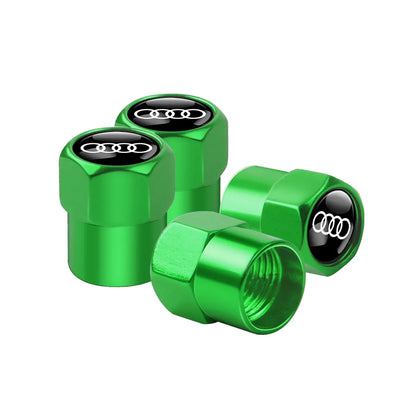 Bouchons Valve Audi RS S-line Aluminium - vue rapprochée - Becquet Voiture