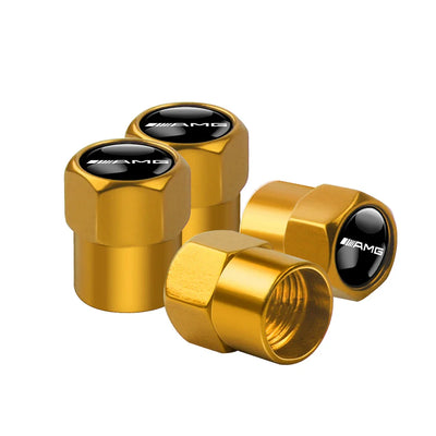 Bouchons Valve Mercedes AMG Aluminium - installé sur véhicule - Becquet Voiture
