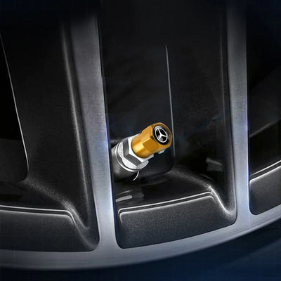Bouchons Valve Mercedes AMG Aluminium - vue de trois-quarts 2 - Becquet Voiture