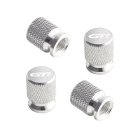 Bouchons Valve Peugeot GTI Aluminium Noir Chrome - packshot studio - Becquet Voiture