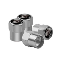 Bouchons Valve Peugeot GTI Aluminium Noir Chrome - vue de trois-quarts - Becquet Voiture