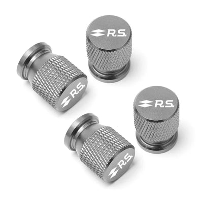 Bouchons Valve Renault Sport RS Aluminium Lot 4 - installé sur véhicule - Becquet Voiture