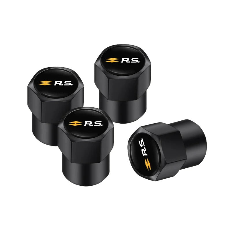 Bouchons Valve Renault Sport RS Aluminium Lot 4 - packshot studio 2 - Becquet Voiture