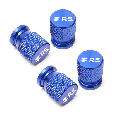 Bouchons Valve Renault Sport RS Aluminium Lot 4 - packshot studio - Becquet Voiture