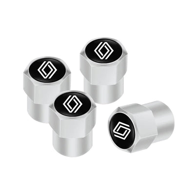 Bouchons Valve Renault Sport RS Aluminium Lot 4 - vue de dessus - Becquet Voiture