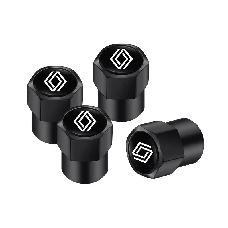 Bouchons Valve Renault Sport RS Aluminium Lot 4 - vue de face 2 - Becquet Voiture