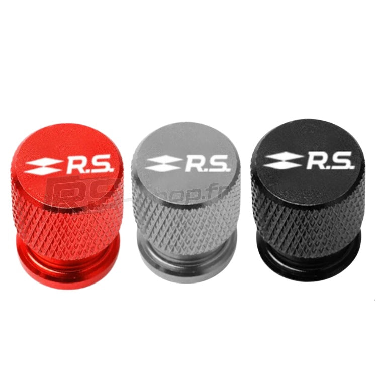 Bouchons Valve Renault Sport RS Aluminium Lot 4 - vue de face - Becquet Voiture