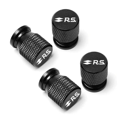 Bouchons Valve Renault Sport RS Aluminium Lot 4 - vue de trois-quarts - Becquet Voiture