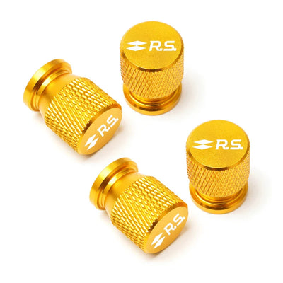 Bouchons Valve Renault Sport RS Aluminium Lot 4 - vue rapprochée - Becquet Voiture
