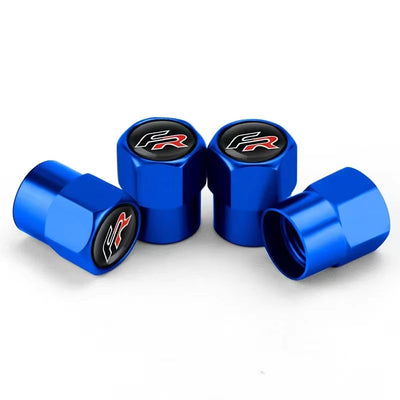 Bouchons Valve SEAT FR Aluminium 4 Pièces - détail du montage - Becquet Voiture
