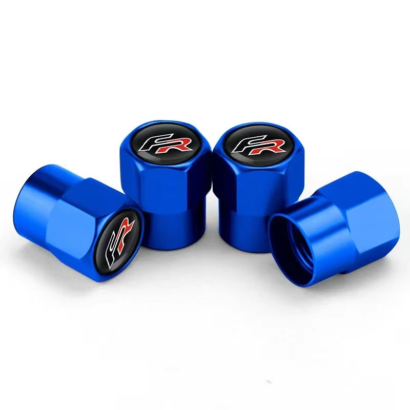Bouchons Valve SEAT FR Aluminium 4 Pièces - détail du montage - Becquet Voiture