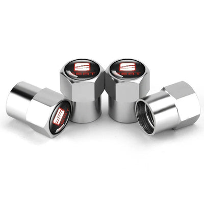 Bouchons Valve SEAT FR Aluminium 4 Pièces - vue arrière - Becquet Voiture