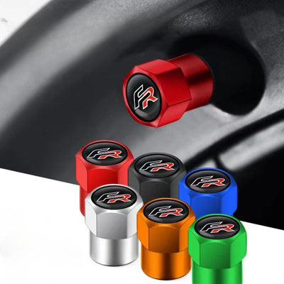 Bouchons Valve SEAT FR Aluminium 4 Pièces - vue de profil - Becquet Voiture
