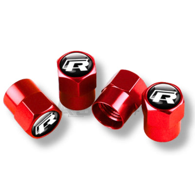 Bouchons Valve VW R GTI Aluminium - packshot studio - Becquet Voiture