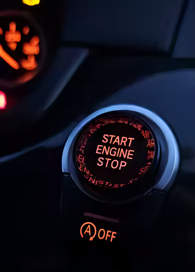 Bouton Démarrage Start/Stop Cristal BMW Série 1 F20 - installé sur véhicule - Becquet Voiture