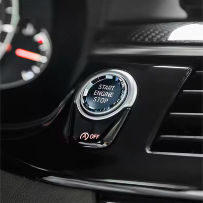 Bouton Démarrage Start/Stop Cristal BMW Série 1 F20 - vue arrière - Becquet Voiture