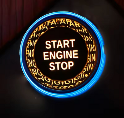 Bouton Démarrage Start/Stop Cristal BMW Série 2 F22 - vue rapprochée - Becquet Voiture