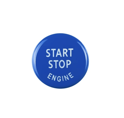 Bouton Démarrage Start & Stop Performance Bleu BMW Série 3 - vue de face - Becquet Voiture