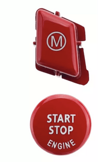 Bouton Démarrage Start Stop Performance Rouge BMW Série 3 E92 - vue arrière - Becquet Voiture