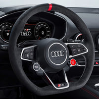 Bouton Start Modes Audi R8 Noir Chrome - détail du montage - Becquet Voiture