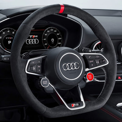 Bouton Start Modes Audi R8 Noir Chrome - détail du montage - Becquet Voiture
