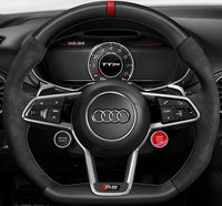 Bouton Start Modes Audi R8 Noir Chrome - packshot studio - Becquet Voiture